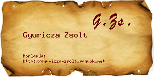 Gyuricza Zsolt névjegykártya